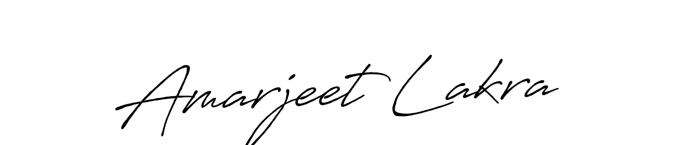 How to make Amarjeet Lakra name signature. Use Antro_Vectra_Bolder style for creating short signs online. This is the latest handwritten sign. Amarjeet Lakra signature style 7 images and pictures png