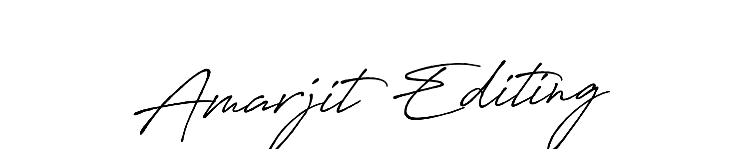 How to make Amarjit Editing signature? Antro_Vectra_Bolder is a professional autograph style. Create handwritten signature for Amarjit Editing name. Amarjit Editing signature style 7 images and pictures png