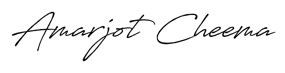 Elevate your brand with a stunning Amarjot Cheema eSignature. The Antro_Vectra_Bolder style provides a balanced, flowing aesthetic for everyday signing. Amarjot Cheema signature style 7 images and pictures png