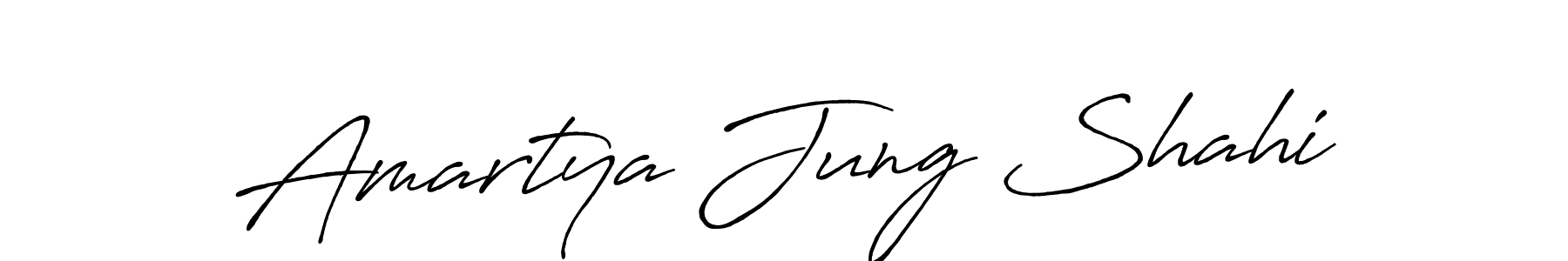 How to make Amartya Jung Shahi name signature. Use Antro_Vectra_Bolder style for creating short signs online. This is the latest handwritten sign. Amartya Jung Shahi signature style 7 images and pictures png