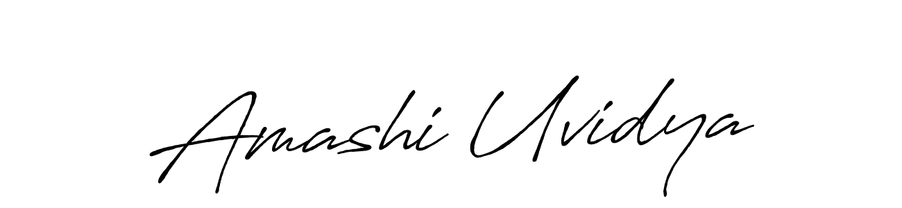 The best way (Antro_Vectra_Bolder) to make a short signature is to pick only two or three words in your name. The name Amashi Uvidya include a total of six letters. For converting this name. Amashi Uvidya signature style 7 images and pictures png