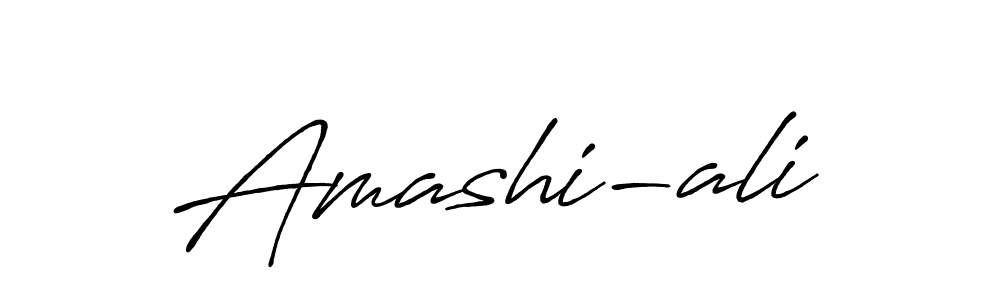 Use a signature maker to create a handwritten signature online. With this signature software, you can design (Antro_Vectra_Bolder) your own signature for name Amashi-ali. Amashi-ali signature style 7 images and pictures png