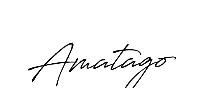 Design your own signature with our free online signature maker. With this signature software, you can create a handwritten (Antro_Vectra_Bolder) signature for name Amatago. Amatago signature style 7 images and pictures png