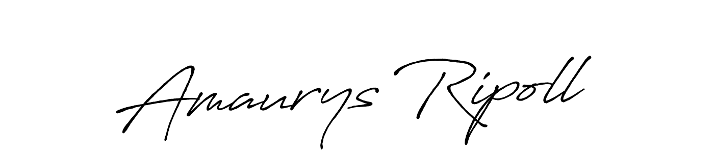 Make a beautiful signature design for name Amaurys Ripoll. With this signature (Antro_Vectra_Bolder) style, you can create a handwritten signature for free. Amaurys Ripoll signature style 7 images and pictures png