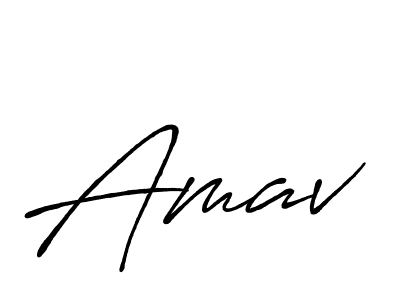 Also we have Amav name is the best signature style. Create professional handwritten signature collection using Antro_Vectra_Bolder autograph style. Amav signature style 7 images and pictures png