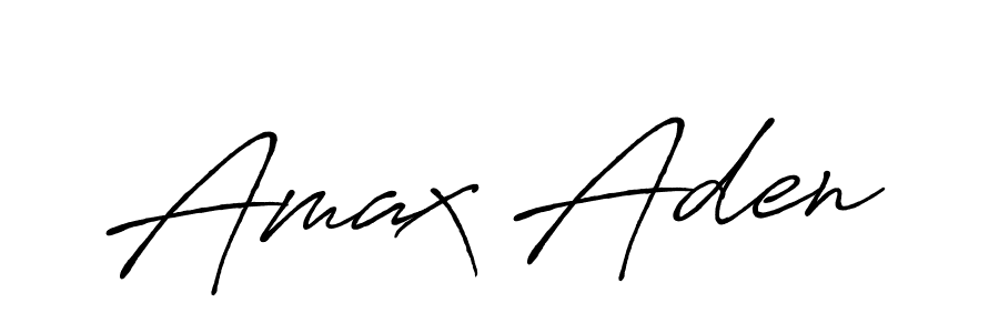 Make a beautiful signature design for name Amax Aden. With this signature (Antro_Vectra_Bolder) style, you can create a handwritten signature for free. Amax Aden signature style 7 images and pictures png