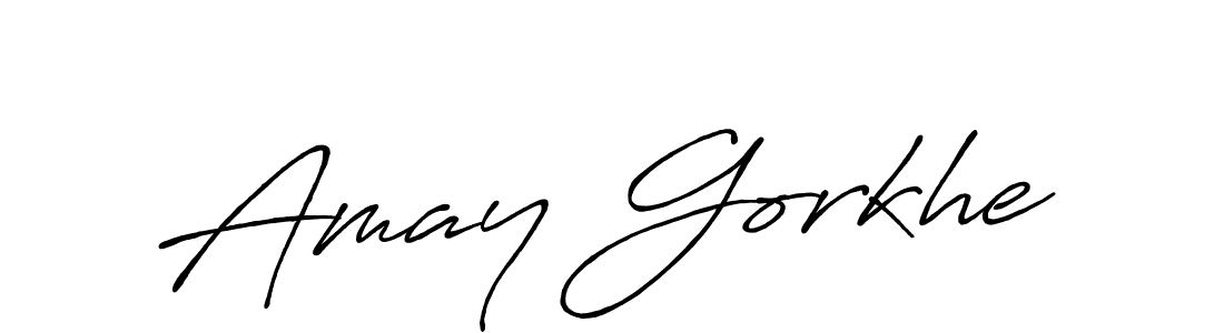 How to make Amay Gorkhe signature? Antro_Vectra_Bolder is a professional autograph style. Create handwritten signature for Amay Gorkhe name. Amay Gorkhe signature style 7 images and pictures png