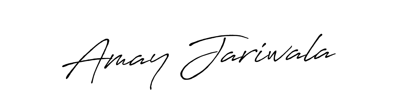 Make a beautiful signature design for name Amay Jariwala. With this signature (Antro_Vectra_Bolder) style, you can create a handwritten signature for free. Amay Jariwala signature style 7 images and pictures png