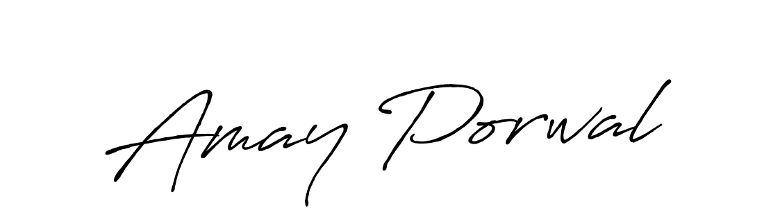 Amay Porwal stylish signature style. Best Handwritten Sign (Antro_Vectra_Bolder) for my name. Handwritten Signature Collection Ideas for my name Amay Porwal. Amay Porwal signature style 7 images and pictures png