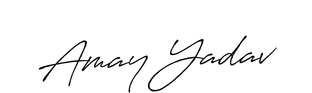Design your own signature with our free online signature maker. With this signature software, you can create a handwritten (Antro_Vectra_Bolder) signature for name Amay Yadav. Amay Yadav signature style 7 images and pictures png