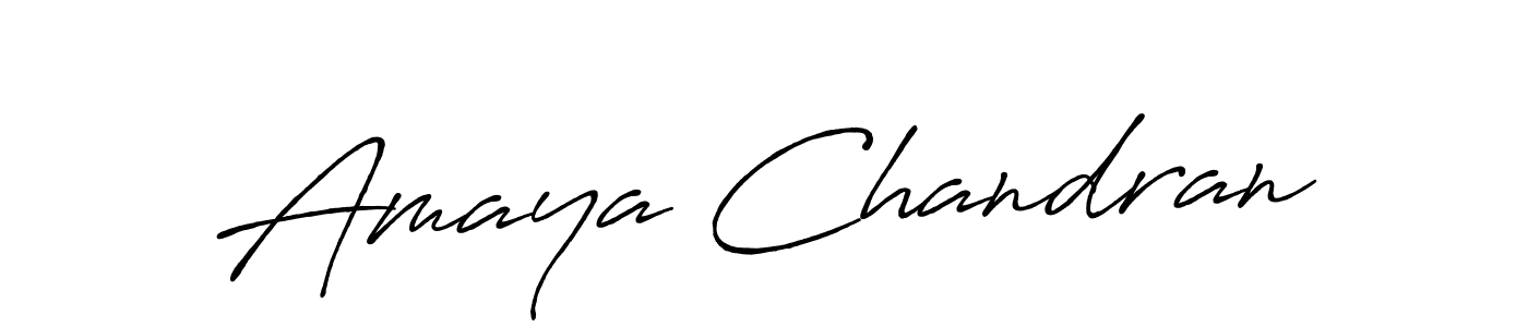 Design your own signature with our free online signature maker. With this signature software, you can create a handwritten (Antro_Vectra_Bolder) signature for name Amaya Chandran. Amaya Chandran signature style 7 images and pictures png