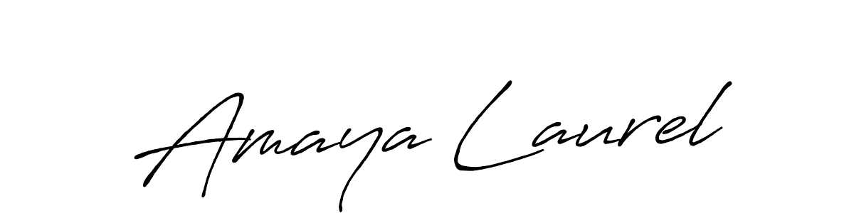 Amaya Laurel stylish signature style. Best Handwritten Sign (Antro_Vectra_Bolder) for my name. Handwritten Signature Collection Ideas for my name Amaya Laurel. Amaya Laurel signature style 7 images and pictures png