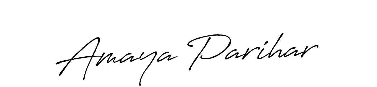 Also we have Amaya Parihar name is the best signature style. Create professional handwritten signature collection using Antro_Vectra_Bolder autograph style. Amaya Parihar signature style 7 images and pictures png