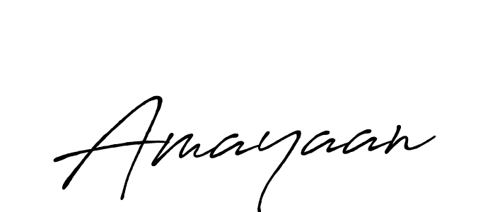 Use a signature maker to create a handwritten signature online. With this signature software, you can design (Antro_Vectra_Bolder) your own signature for name Amayaan. Amayaan signature style 7 images and pictures png