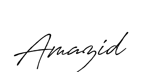 Use a signature maker to create a handwritten signature online. With this signature software, you can design (Antro_Vectra_Bolder) your own signature for name Amazid. Amazid signature style 7 images and pictures png