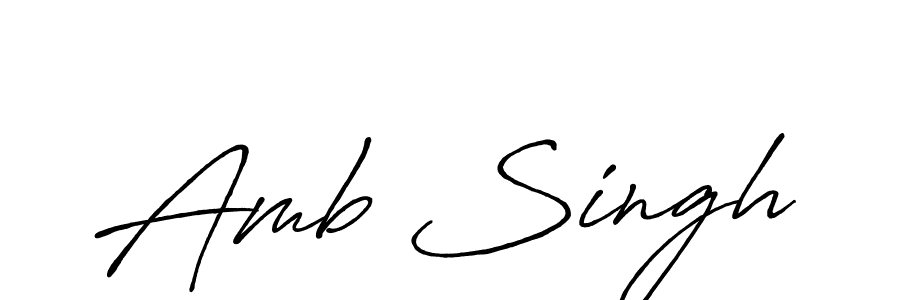 You should practise on your own different ways (Antro_Vectra_Bolder) to write your name (Amb Singh) in signature. don't let someone else do it for you. Amb Singh signature style 7 images and pictures png