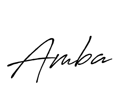 Make a beautiful signature design for name Amba. With this signature (Antro_Vectra_Bolder) style, you can create a handwritten signature for free. Amba signature style 7 images and pictures png