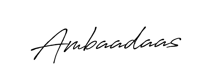 Create a beautiful signature design for name Ambaadaas. With this signature (Antro_Vectra_Bolder) fonts, you can make a handwritten signature for free. Ambaadaas signature style 7 images and pictures png