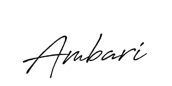 Make a beautiful signature design for name Ambari. With this signature (Antro_Vectra_Bolder) style, you can create a handwritten signature for free. Ambari signature style 7 images and pictures png