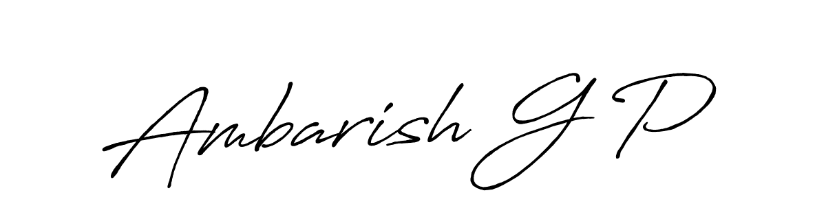 How to make Ambarish G P signature? Antro_Vectra_Bolder is a professional autograph style. Create handwritten signature for Ambarish G P name. Ambarish G P signature style 7 images and pictures png