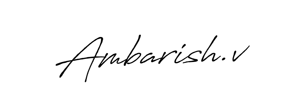 Use a signature maker to create a handwritten signature online. With this signature software, you can design (Antro_Vectra_Bolder) your own signature for name Ambarish.v. Ambarish.v signature style 7 images and pictures png