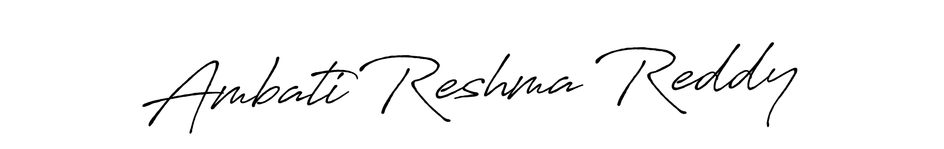 Ambati Reshma Reddy stylish signature style. Best Handwritten Sign (Antro_Vectra_Bolder) for my name. Handwritten Signature Collection Ideas for my name Ambati Reshma Reddy. Ambati Reshma Reddy signature style 7 images and pictures png