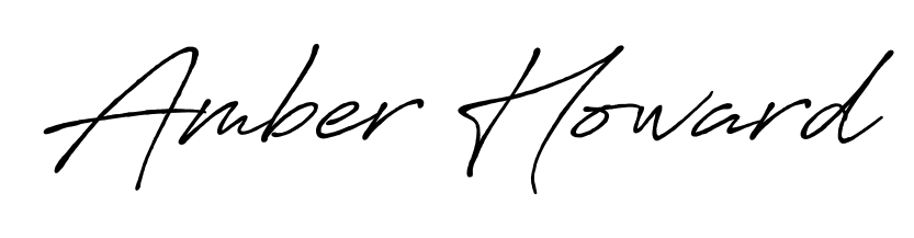A sleek calligraphic signature for name Amber Howard utilizing Antro_Vectra_Bolder styling. Great for adding personal signatures to photos and art. Amber Howard signature style 7 images and pictures png
