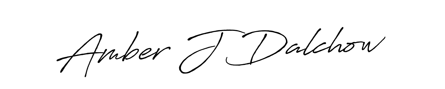 Make a beautiful signature design for name Amber J Dalchow. With this signature (Antro_Vectra_Bolder) style, you can create a handwritten signature for free. Amber J Dalchow signature style 7 images and pictures png