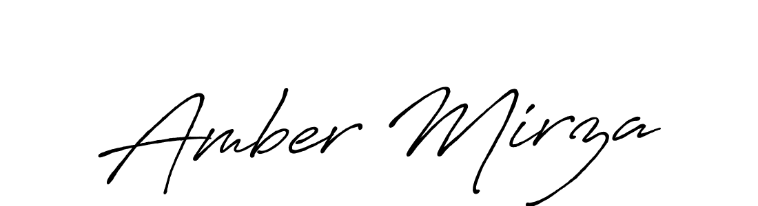 Also You can easily find your signature by using the search form. We will create Amber Mirza name handwritten signature images for you free of cost using Antro_Vectra_Bolder sign style. Amber Mirza signature style 7 images and pictures png