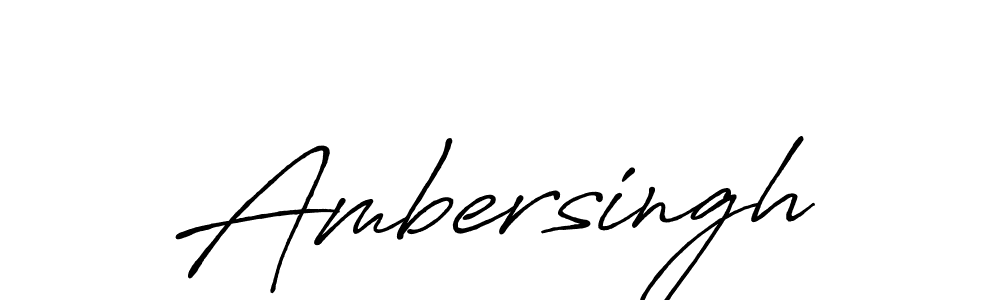 How to make Ambersingh name signature. Use Antro_Vectra_Bolder style for creating short signs online. This is the latest handwritten sign. Ambersingh signature style 7 images and pictures png