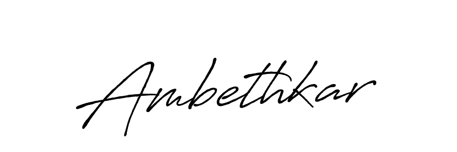 Make a beautiful signature design for name Ambethkar. With this signature (Antro_Vectra_Bolder) style, you can create a handwritten signature for free. Ambethkar signature style 7 images and pictures png
