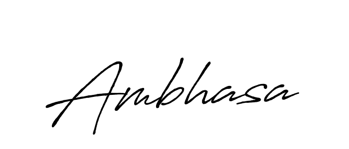 Create a beautiful signature design for name Ambhasa. With this signature (Antro_Vectra_Bolder) fonts, you can make a handwritten signature for free. Ambhasa signature style 7 images and pictures png