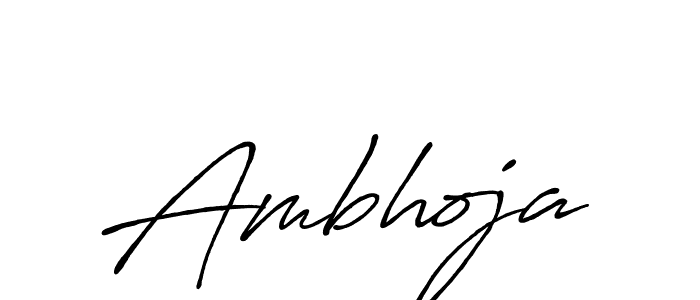 How to make Ambhoja signature? Antro_Vectra_Bolder is a professional autograph style. Create handwritten signature for Ambhoja name. Ambhoja signature style 7 images and pictures png