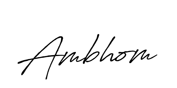 if you are searching for the best signature style for your name Ambhom. so please give up your signature search. here we have designed multiple signature styles  using Antro_Vectra_Bolder. Ambhom signature style 7 images and pictures png