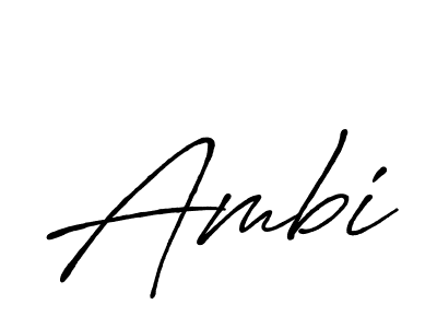 Make a beautiful signature design for name Ambi. With this signature (Antro_Vectra_Bolder) style, you can create a handwritten signature for free. Ambi signature style 7 images and pictures png