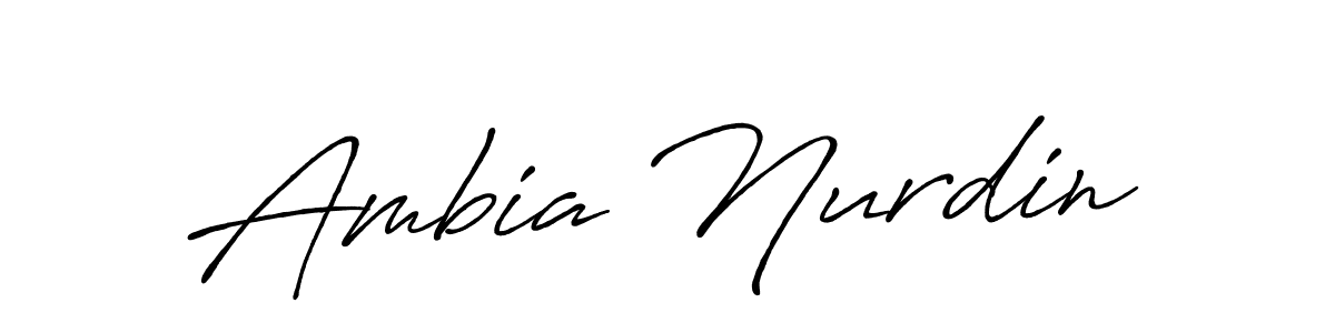 Similarly Antro_Vectra_Bolder is the best handwritten signature design. Signature creator online .You can use it as an online autograph creator for name Ambia Nurdin. Ambia Nurdin signature style 7 images and pictures png
