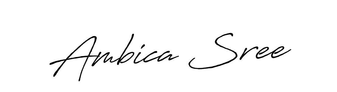 Make a short Ambica Sree signature style. Manage your documents anywhere anytime using Antro_Vectra_Bolder. Create and add eSignatures, submit forms, share and send files easily. Ambica Sree signature style 7 images and pictures png