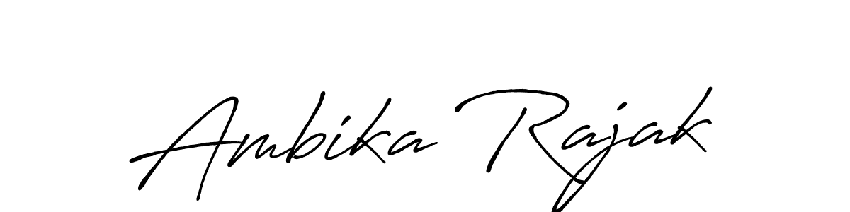 Make a beautiful signature design for name Ambika Rajak. With this signature (Antro_Vectra_Bolder) style, you can create a handwritten signature for free. Ambika Rajak signature style 7 images and pictures png
