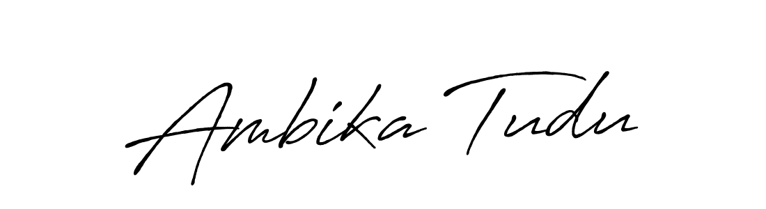 Use a signature maker to create a handwritten signature online. With this signature software, you can design (Antro_Vectra_Bolder) your own signature for name Ambika Tudu. Ambika Tudu signature style 7 images and pictures png