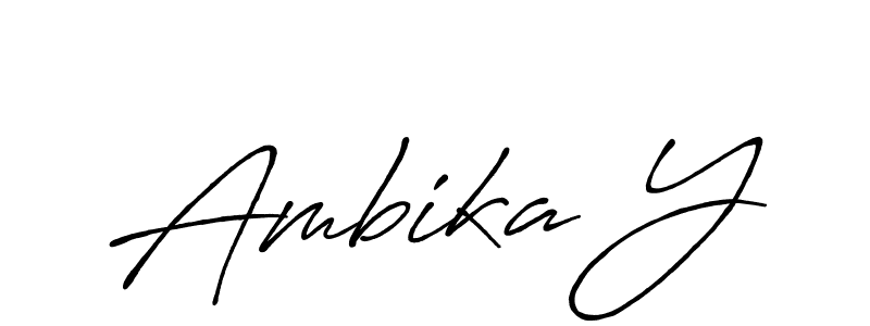 Make a beautiful signature design for name Ambika Y. Use this online signature maker to create a handwritten signature for free. Ambika Y signature style 7 images and pictures png