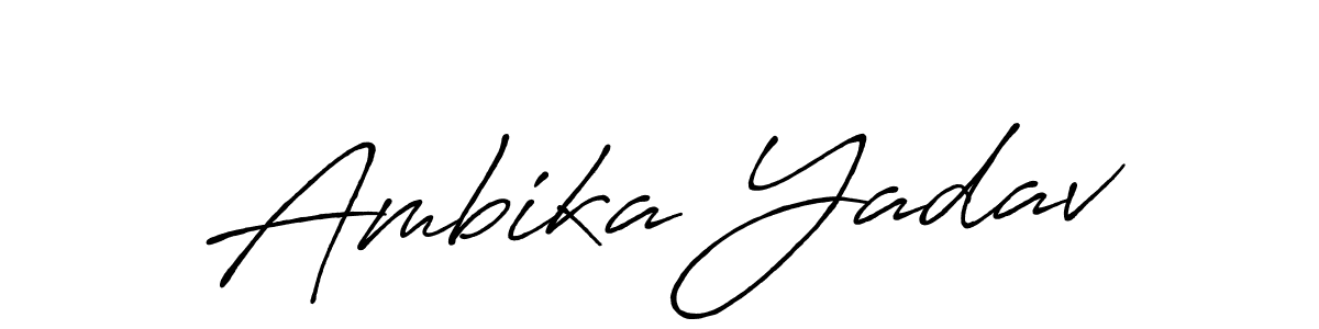 Antro_Vectra_Bolder is a professional signature style that is perfect for those who want to add a touch of class to their signature. It is also a great choice for those who want to make their signature more unique. Get Ambika Yadav name to fancy signature for free. Ambika Yadav signature style 7 images and pictures png