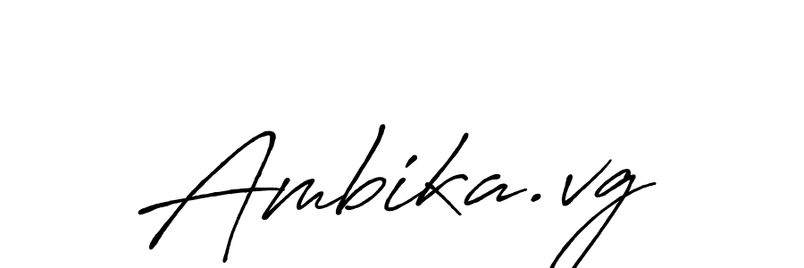 How to make Ambika.vg name signature. Use Antro_Vectra_Bolder style for creating short signs online. This is the latest handwritten sign. Ambika.vg signature style 7 images and pictures png