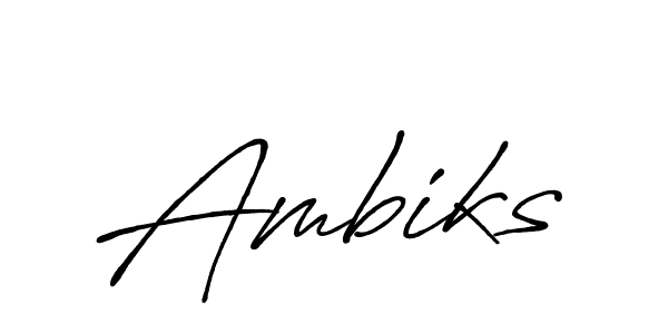 How to make Ambiks signature? Antro_Vectra_Bolder is a professional autograph style. Create handwritten signature for Ambiks name. Ambiks signature style 7 images and pictures png