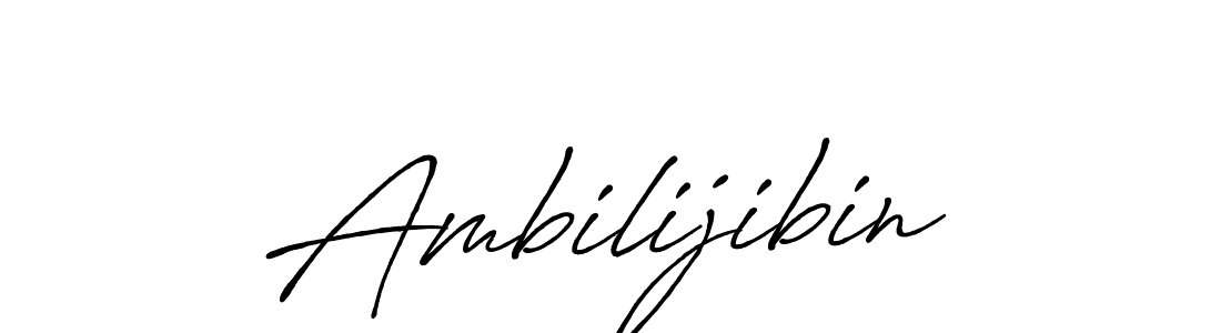 Design your own signature with our free online signature maker. With this signature software, you can create a handwritten (Antro_Vectra_Bolder) signature for name Ambilijibin. Ambilijibin signature style 7 images and pictures png