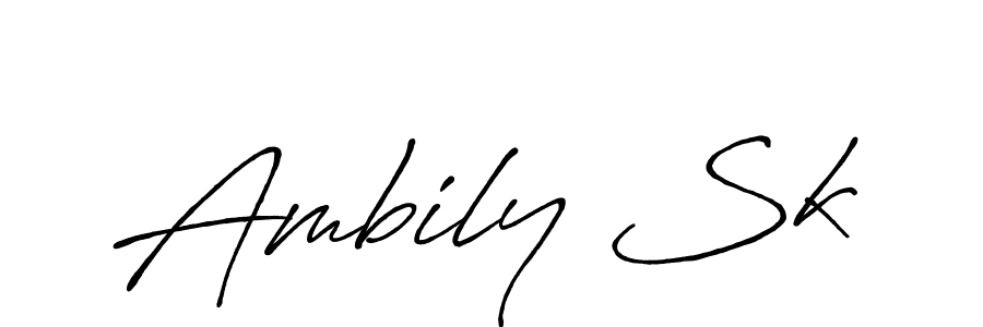 You can use this online signature creator to create a handwritten signature for the name Ambily Sk. This is the best online autograph maker. Ambily Sk signature style 7 images and pictures png