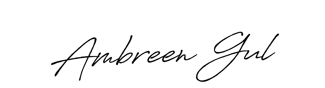 Also we have Ambreen Gul name is the best signature style. Create professional handwritten signature collection using Antro_Vectra_Bolder autograph style. Ambreen Gul signature style 7 images and pictures png