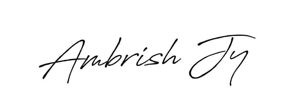 How to make Ambrish Jy name signature. Use Antro_Vectra_Bolder style for creating short signs online. This is the latest handwritten sign. Ambrish Jy signature style 7 images and pictures png