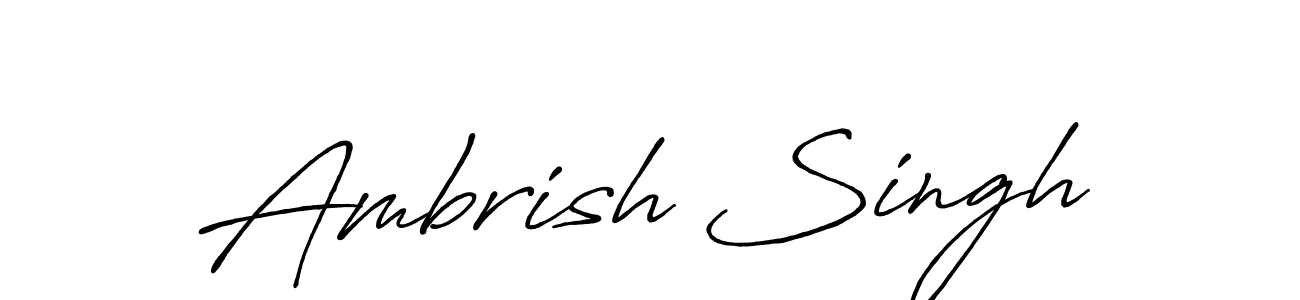 Use a signature maker to create a handwritten signature online. With this signature software, you can design (Antro_Vectra_Bolder) your own signature for name Ambrish Singh. Ambrish Singh signature style 7 images and pictures png