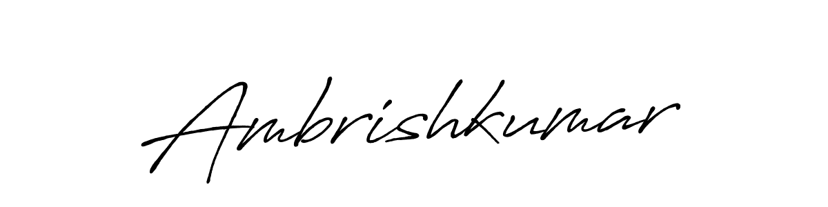 Use a signature maker to create a handwritten signature online. With this signature software, you can design (Antro_Vectra_Bolder) your own signature for name Ambrishkumar. Ambrishkumar signature style 7 images and pictures png