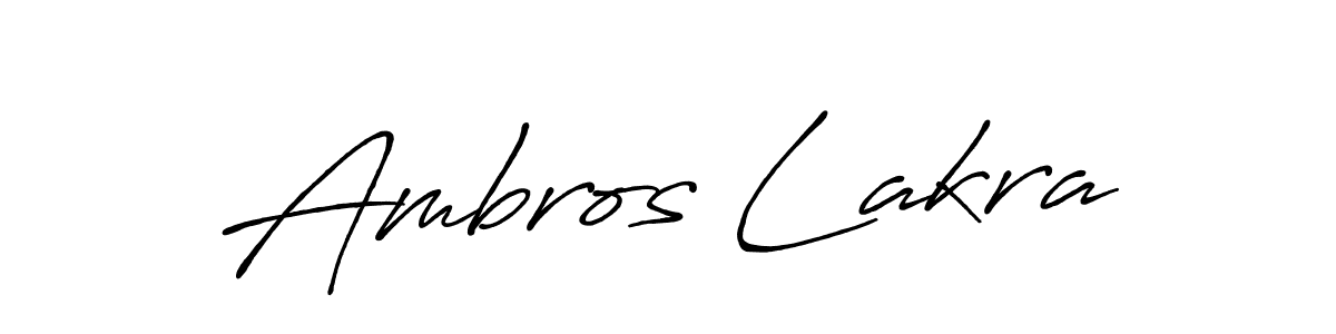 Create a beautiful signature design for name Ambros Lakra. With this signature (Antro_Vectra_Bolder) fonts, you can make a handwritten signature for free. Ambros Lakra signature style 7 images and pictures png